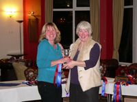 Sally Mellor collects the Fox Trophy for Katy Mellor