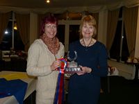 Anna Collins with the Cheshire Group Trophy
