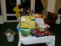 The raffle prizes - thanks to those who kindly donated